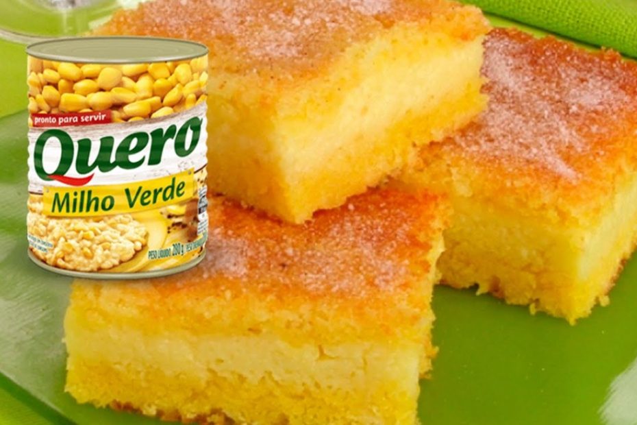 Bolo de milho com milho de latinha simples e prático perfeito para o café ou lanche