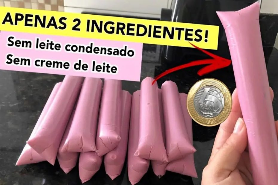 Geladinho fácil feito com apenas 2 ingredientes para fazer e vender ou fazer para família