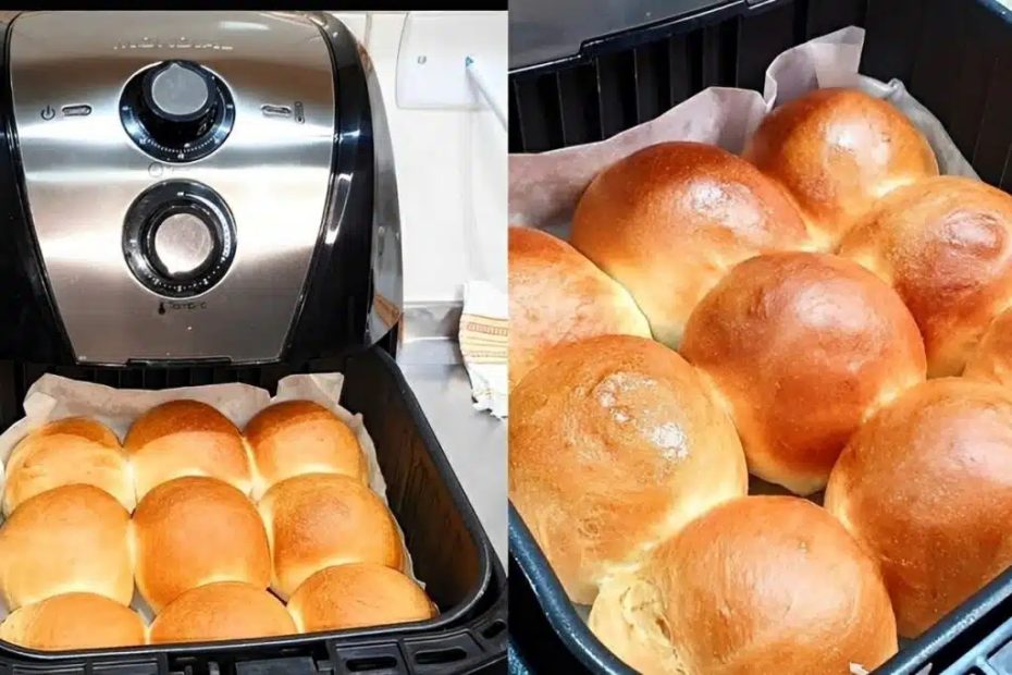 Pão na airfryer, um pão caseiro fofinho e saboroso que fica pronto em poucos minutos